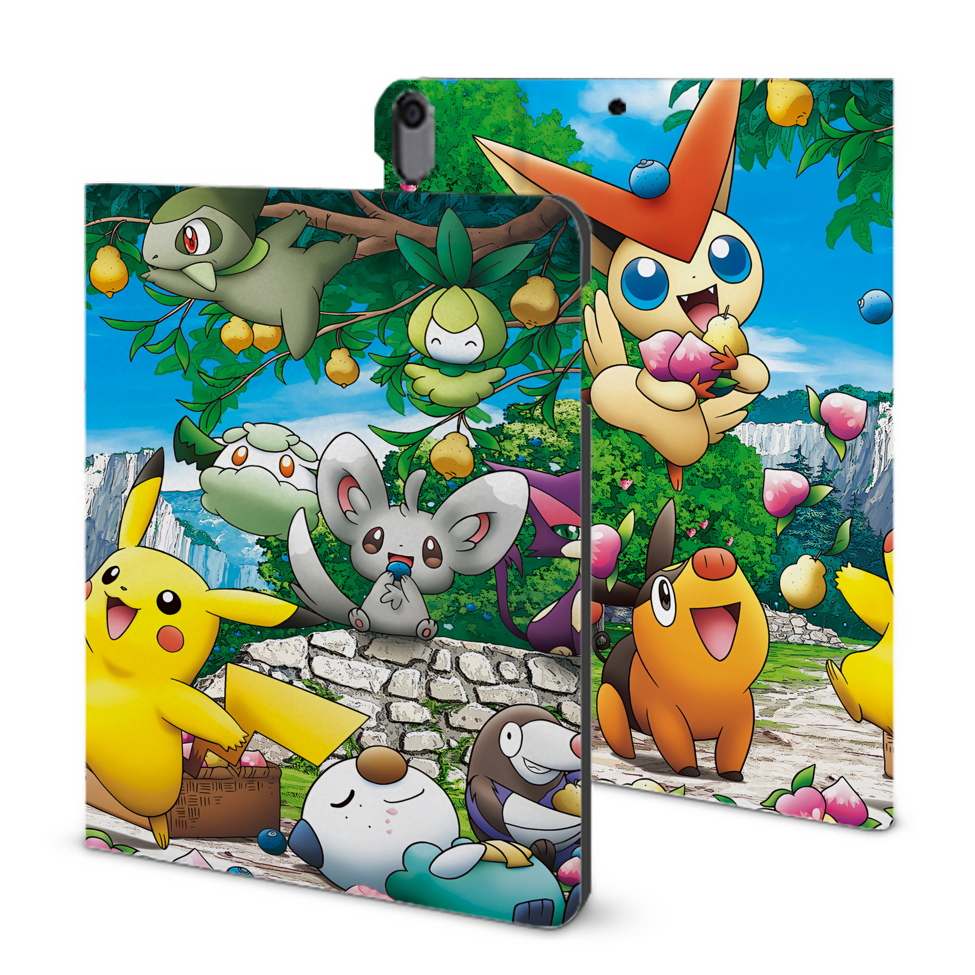 （画像用） ポケットモンスター Pokémon IPad ケース ブック型 PUレザー TPU 耐衝撃 軽量 薄型 ペン収納なし 全面保護 IPad 各モデル対応